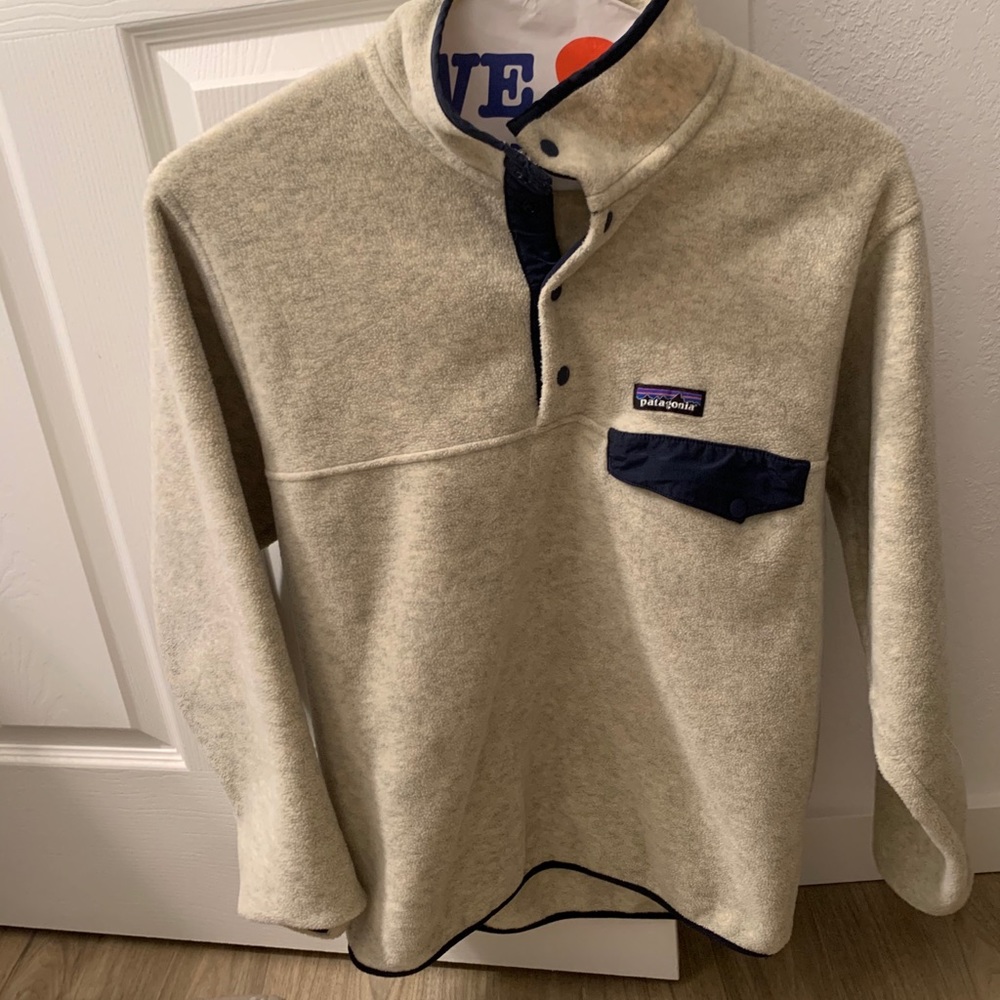 Patagonia Men’s Small Synchilla Snap-T Oatmeal